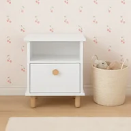 Szafy i szafki dla dzieci - Szafka nocna biała Lumi - miniaturka - grafika 1