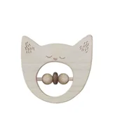 Grzechotki dla dzieci - WOODEN STORY Drewniana Grzechotka Kot - miniaturka - grafika 1