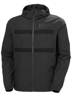 Kurtki i kamizelki sportowe męskie - Helly Hansen Kurtka przeciwwiatrowa "Salt Striped" w kolorze czarnym - miniaturka - grafika 1