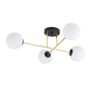 Magnum lampa sufitowa 4-punktowa czarna/złota/biała 1233/4 - Lampy sufitowe - miniaturka - grafika 1