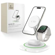 Ładowarki do telefonów - Ładowarka indukcyjna TECH-PROTECT QI15W-A46 3w1 MagSafe Biały - miniaturka - grafika 1