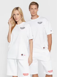 Koszulki i topy damskie - Champion T-Shirt Unisex STRANGER THINGS 217791 Biały Custom Fit - grafika 1