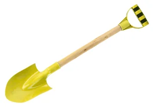 Łopatka Do Piasku Drewniana Rączka Pastelowy Żółty 60cm - Zabawki do piasku - miniaturka - grafika 1