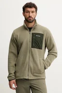 Bluzy męskie - Columbia bluza Jasper męska kolor zielony gładka 2142421 - miniaturka - grafika 1