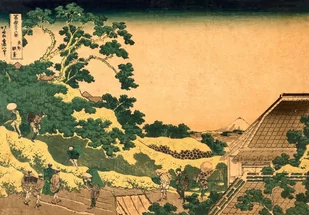 Plakat, Hokusai, Fuji from Surugadai, in Yedo, 30x20 cm - Plakaty - miniaturka - grafika 1