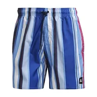 Kąpielówki męskie - adidas, Striped Clx, kostium kąpielowy, niebieska fusion, L, męski - miniaturka - grafika 1
