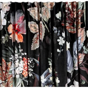 Zasłona EUROFIRANY Alani 140 x 270 cm Czarny - Zasłony - miniaturka - grafika 1