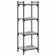 Regały - 4-poziomowy regał na książki, szary dąb sonoma, 40x30x120 cm - miniaturka - grafika 1