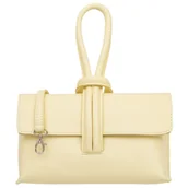 Torebki damskie - Torebka Damska Skórzana Vera Pelle Nodo Żółta - miniaturka - grafika 1