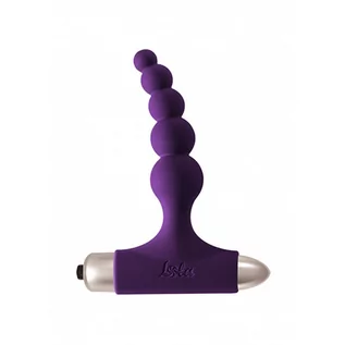 Kulki analne - Lola Toys Vibrating Anal Plug Spice it up New Edition Splendor Ultraviolet - wibrujący korek analny z koralikami - grafika 1