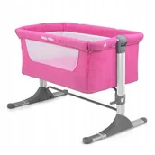 Łóżeczka i kojce - Milly Mally Łóżeczko Dostawne Side by Side PINK - miniaturka - grafika 1