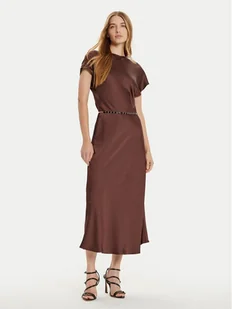 Imperial Sukienka koktajlowa ADQJIBA Brązowy Regular Fit - Sukienki - miniaturka - grafika 1