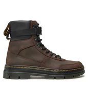 Glany męskie - Glany Dr. Martens Combs Tech Leather 27804201 Brązowy - miniaturka - grafika 1
