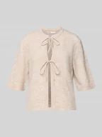 Swetry damskie - Kardigan o kroju regular fit z wiązaniem model ‘SIMONI’ - miniaturka - grafika 1