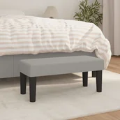 Ławki do przedpokoju - Lumarko Ławka, jasnoszara, 70x30x30 cm, tapicerowana tkaniną - miniaturka - grafika 1