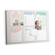Tablice i flipcharty - Kolorowy Organizer - Tablica Korkowa z Pinezkami - Kolorowe notatki 60x40 cm - miniaturka - grafika 1