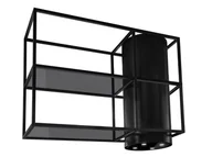 Okapy kuchenne - Nortberg Tubo Cage Asymmetric Glass 120 Black Matt - miniaturka - grafika 1