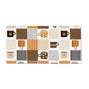 Wytrzymała mata Kubki Ceramika Naczynia 90x45 cm - Podkładki na biurko - miniaturka - grafika 1