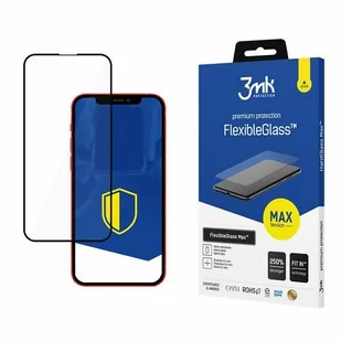 3MK Szkło hartowane FlexibleGlass Max do iPhone 13/13 Pro Czarny IPHONE 13 13 PRO - Szkła hartowane na telefon - miniaturka - grafika 2