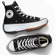 Moda i Uroda OUTLET - Converse buty damskie trampki czarne wysokie platforma Run Star Hike 166800C 35,5 - miniaturka - grafika 1