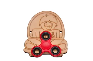 Eko autko + kolorowy spinner na tablicę manipulacyjna. - Zabawki interaktywne dla dzieci - miniaturka - grafika 1