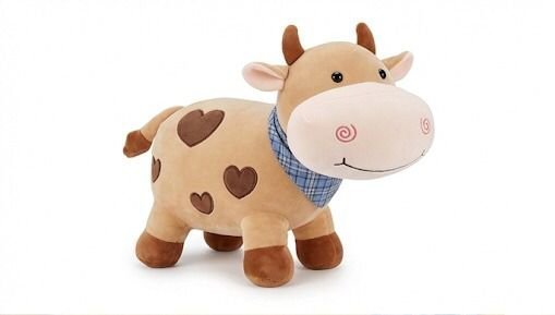 Duża Maskotka Krowa Krówka 50cm Pluszak Przytulanka z Sercami Prezent