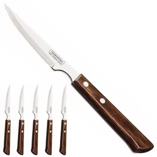 Hendi Nóż do steków ząbkowany nierdzewny Churrasco Spanish Style 6 szt dł 220 mm brązowy Nóż do steków ząbkowany nierdzewny Churrasco Spanish Style 6 szt dł 220 mm brązowy 29899173 - Noże kuchenne - miniaturka - grafika 1