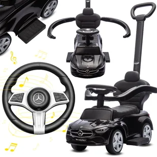 COIL Jeździk pchacz chodzik Mercedes 3W1 AMG Auto samochód duży dla dzieci klakson czarny - Chodziki - miniaturka - grafika 1