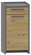 Komody - Nowoczesna komoda z szufladą oraz półką dąb artisan + antracyt W3-B67 - miniaturka - grafika 1