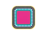 Dekoracje i nakrycia stołu na imprezę - Talerzyki papierowe Boho Fiesta - 18 cm - 10 szt. - miniaturka - grafika 1