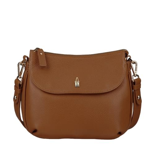 MELISSA - Jasnobrązowa listonoszka skórzana