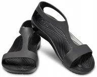 Sandały damskie - Sandały Damskie Czarne Crocs Serena Sandal 39,5 - miniaturka - grafika 1