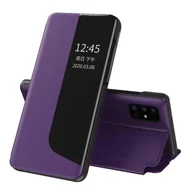 Etui i futerały do telefonów - Eco Hurtel Leather View Case elegancki futerał etui z klapką i funkcją podstawki Huawei Y5p fioletowy - Fioletowy - miniaturka - grafika 1