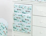 Organizery na łóżeczko - MAMO-TATO Przybornik BEST organizer na łóżeczko Wyścigówki miętowe - miniaturka - grafika 1