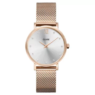 Zegarek Cluse CW10205 Minuit Crystal Silver/Rose Gold - Zegarki damskie - miniaturka - grafika 2