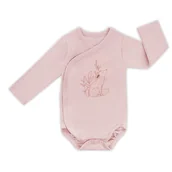 Body dla niemowląt - ColorStories - Body niemowlęce kopertowe Longsleeve - Soft and Natural brudny roz 56cm. - miniaturka - grafika 1