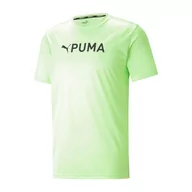 Koszulki sportowe damskie - T-shirt treningowy męski PUMA Fit Logo Cf Graphic - miniaturka - grafika 1