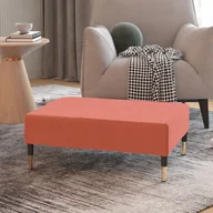Pufy i podnóżki - shumee shumee Podnóżek różowy 78x56x32 cm tapicerowany aksamitem - miniaturka - grafika 1