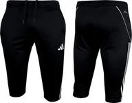 Spodnie sportowe męskie - Adidas Spodenki męskie adidas Tiro 23 League 3/4 czarne HS3548 L - miniaturka - grafika 1