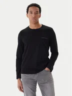 Koszulki męskie - Emporio Armani Underwear Longsleeve EM000382 AF10800 UC001 Czarny Slim Fit - miniaturka - grafika 1