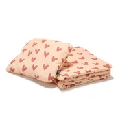 Kołdry i poduszki dla dzieci - La Millou - Komplet Po��cieli Bawe��nianej HEARTBEAT PINK - miniaturka - grafika 1