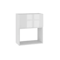 Meble kuchenne - Rimini Szafka Wisząca Pod Zabudowę Mikrofalówki Gm-60 Biały Połysk - miniaturka - grafika 1