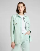 Płaszcze damskie - LEE SERVICE OVERSHIRT TURQOISE L54UOL94 XS - miniaturka - grafika 1