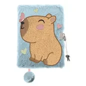 Notesy i bloczki - Pamiętnik A5 Włochacz z kłódką My Little Friend Capybara 96 k. - ST-Majewski - miniaturka - grafika 1