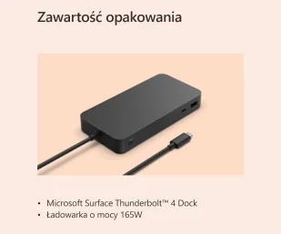 Microsoft Surface Dock USB-C (z Thunderbolt 4) - 4K USB LAN Audio - Huby USB - miniaturka - grafika 8
