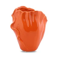 Wazony i flakony - Ceramiczny Wazon Pomarańczowy Płatek z Antypoślizg - miniaturka - grafika 1