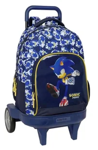 SONIC CITY Duży plecak na kółkach, Compact Evolution, zdejmowany, idealny dla dzieci w różnym wieku, wygodny i wszechstronny, jakość i wytrzymałość, 33 x 22 x 45 cm, Niebieski, M, Casual - Plecaki - miniaturka - grafika 1