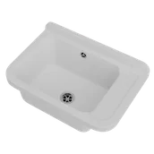 Zlewy i komory gospodarcze - ZLEWOZMYWAK GOSPODARCZY KOMORA TECHNICZNA POLO biały - miniaturka - grafika 1