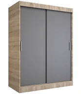 Szafy - Szafa przesuwna 150 cm dąb sonoma + antracyt Savona 7X - miniaturka - grafika 1