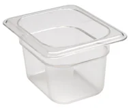 Akcesoria gastronomiczne - Pojemnik Camwear GN 1/8 z poliwęglanu, Cambro, 1 l, H 100 mm, 1L, transparentny, 161x132x(H)100mm - miniaturka - grafika 1